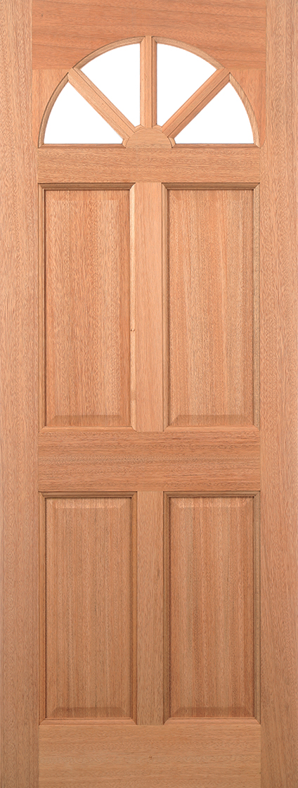 Hardwood Carolina Four Panel M&T Exterior Door