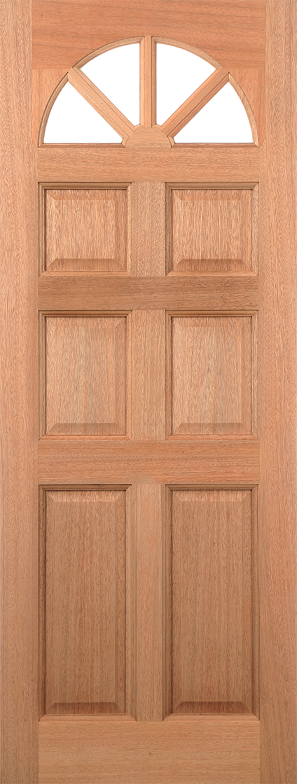 Hardwood Carolina Six Panel Dowell Exterior Door